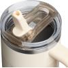imageSTANLEY Quencher ProTour Flip Straw Tumbler with Leakproof Lid  BuiltIn Straw ampamp Handle  Cupholder Compatible for Travel  Insulated Stainless Steel Cup  BPAFreeCream Fade