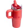imageSTANLEY Quencher ProTour Flip Straw Tumbler with Leakproof Lid  BuiltIn Straw ampamp Handle  Cupholder Compatible for Travel  Insulated Stainless Steel Cup  BPAFreeHot Coral Fade