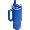 imageSTANLEY Quencher ProTour Flip Straw Tumbler with Leakproof Lid  BuiltIn Straw ampamp Handle  Cupholder Compatible for Travel  Insulated Stainless Steel Cup  BPAFreeOasis Royal Blue