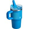 imageSTANLEY Quencher ProTour Flip Straw Tumbler with Leakproof Lid  BuiltIn Straw ampamp Handle  Cupholder Compatible for Travel  Insulated Stainless Steel Cup  BPAFreeAzure Fade