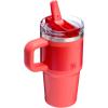 imageSTANLEY Quencher ProTour Flip Straw Tumbler with Leakproof Lid  BuiltIn Straw ampamp Handle  Cupholder Compatible for Travel  Insulated Stainless Steel Cup  BPAFreeHot Coral Fade
