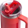 imageSTANLEY Quencher ProTour Flip Straw Tumbler with Leakproof Lid  BuiltIn Straw ampamp Handle  Cupholder Compatible for Travel  Insulated Stainless Steel Cup  BPAFreeHot Coral Fade