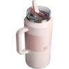 imageSTANLEY Quencher ProTour Flip Straw Tumbler with Leakproof Lid  BuiltIn Straw ampamp Handle  Cupholder Compatible for Travel  Insulated Stainless Steel Cup  BPAFreeRose Quartz Fade