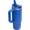 imageSTANLEY Quencher ProTour Flip Straw Tumbler with Leakproof Lid  BuiltIn Straw ampamp Handle  Cupholder Compatible for Travel  Insulated Stainless Steel Cup  BPAFreeOasis Royal Blue