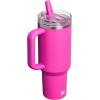 imageSTANLEY Quencher ProTour Flip Straw Tumbler with Leakproof Lid  BuiltIn Straw ampamp Handle  Cupholder Compatible for Travel  Insulated Stainless Steel Cup  BPAFreeViolet Blossom