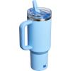 imageSTANLEY Quencher ProTour Flip Straw Tumbler with Leakproof Lid  BuiltIn Straw ampamp Handle  Cupholder Compatible for Travel  Insulated Stainless Steel Cup  BPAFreeOasis Cornflower Gloss