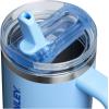 imageSTANLEY Quencher ProTour Flip Straw Tumbler with Leakproof Lid  BuiltIn Straw ampamp Handle  Cupholder Compatible for Travel  Insulated Stainless Steel Cup  BPAFreeOasis Cornflower Gloss