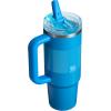 imageSTANLEY Quencher ProTour Flip Straw Tumbler with Leakproof Lid  BuiltIn Straw ampamp Handle  Cupholder Compatible for Travel  Insulated Stainless Steel Cup  BPAFreeAzure Fade