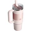 imageSTANLEY Quencher ProTour Flip Straw Tumbler with Leakproof Lid  BuiltIn Straw ampamp Handle  Cupholder Compatible for Travel  Insulated Stainless Steel Cup  BPAFreeRose Quartz Fade