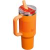 imageSTANLEY Quencher ProTour Flip Straw Tumbler with Leakproof Lid  BuiltIn Straw ampamp Handle  Cupholder Compatible for Travel  Insulated Stainless Steel Cup  BPAFreeGoldenrod Fade