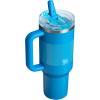 imageSTANLEY Quencher ProTour Flip Straw Tumbler with Leakproof Lid  BuiltIn Straw ampamp Handle  Cupholder Compatible for Travel  Insulated Stainless Steel Cup  BPAFreeAzure Fade