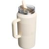 imageSTANLEY Quencher ProTour Flip Straw Tumbler with Leakproof Lid  BuiltIn Straw ampamp Handle  Cupholder Compatible for Travel  Insulated Stainless Steel Cup  BPAFreeCream Fade