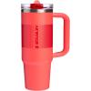 imageSTANLEY Quencher ProTour Flip Straw Tumbler with Leakproof Lid  BuiltIn Straw ampamp Handle  Cupholder Compatible for Travel  Insulated Stainless Steel Cup  BPAFreeHot Coral Fade