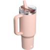 imageSTANLEY Quencher ProTour Flip Straw Tumbler with Leakproof Lid  BuiltIn Straw ampamp Handle  Cupholder Compatible for Travel  Insulated Stainless Steel Cup  BPAFreeOasis Peach Whip Gloss