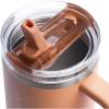 imageSTANLEY Quencher ProTour Flip Straw Tumbler with Leakproof Lid  BuiltIn Straw ampamp Handle  Cupholder Compatible for Travel  Insulated Stainless Steel Cup  BPAFreeOasis Apricot