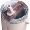imageSTANLEY Quencher ProTour Flip Straw Tumbler with Leakproof Lid  BuiltIn Straw ampamp Handle  Cupholder Compatible for Travel  Insulated Stainless Steel Cup  BPAFreeRose Quartz