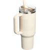 imageSTANLEY Quencher ProTour Flip Straw Tumbler with Leakproof Lid  BuiltIn Straw ampamp Handle  Cupholder Compatible for Travel  Insulated Stainless Steel Cup  BPAFreeCream Fade
