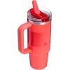 imageSTANLEY Quencher ProTour Flip Straw Tumbler with Leakproof Lid  BuiltIn Straw ampamp Handle  Cupholder Compatible for Travel  Insulated Stainless Steel Cup  BPAFreeHot Coral Fade