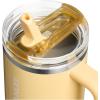 imageSTANLEY Quencher ProTour Flip Straw Tumbler with Leakproof Lid  BuiltIn Straw ampamp Handle  Cupholder Compatible for Travel  Insulated Stainless Steel Cup  BPAFreeOasis Butter Gloss