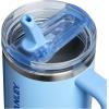 imageSTANLEY Quencher ProTour Flip Straw Tumbler with Leakproof Lid  BuiltIn Straw ampamp Handle  Cupholder Compatible for Travel  Insulated Stainless Steel Cup  BPAFreeOasis Cornflower Gloss