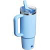 imageSTANLEY Quencher ProTour Flip Straw Tumbler with Leakproof Lid  BuiltIn Straw ampamp Handle  Cupholder Compatible for Travel  Insulated Stainless Steel Cup  BPAFreeOasis Cornflower Gloss