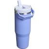 imageStanley IceFlow 20 Flip Straw Tumbler with Handle 30 oz  Twist On Lid and Flip Up Straw  Leak Resistant Water Bottle  Insulated Stainless Steel  BPAFree  ToastHydrangea