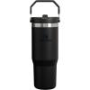imageStanley IceFlow 20 Flip Straw Tumbler with Handle 30 oz  Twist On Lid and Flip Up Straw  Leak Resistant Water Bottle  Insulated Stainless Steel  BPAFree  ToastBlack 20