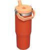 imageStanley IceFlow 20 Flip Straw Tumbler with Handle 30 oz  Twist On Lid and Flip Up Straw  Leak Resistant Water Bottle  Insulated Stainless Steel  BPAFree  ToastTigerlily