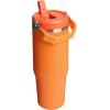 imageStanley IceFlow 20 Flip Straw Tumbler with Handle 30 oz  Twist On Lid and Flip Up Straw  Leak Resistant Water Bottle  Insulated Stainless Steel  BPAFree  ToastGoldenrod Coral