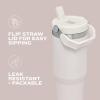 imageStanley IceFlow 20 Flip Straw Tumbler with Handle 30 oz  Twist On Lid and Flip Up Straw  Leak Resistant Water Bottle  Insulated Stainless Steel  BPAFree  ToastChili Red