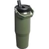 imageStanley IceFlow 20 Flip Straw Tumbler with Handle 30 oz  Twist On Lid and Flip Up Straw  Leak Resistant Water Bottle  Insulated Stainless Steel  BPAFree  ToastDried Pine