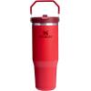 imageStanley IceFlow 20 Flip Straw Tumbler with Handle 30 oz  Twist On Lid and Flip Up Straw  Leak Resistant Water Bottle  Insulated Stainless Steel  BPAFree  ToastChili Red