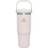 imageStanley IceFlow 20 Flip Straw Tumbler with Handle 30 oz  Twist On Lid and Flip Up Straw  Leak Resistant Water Bottle  Insulated Stainless Steel  BPAFree  ToastRose Quartz