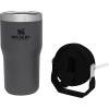 imageStanley IceFlow 20 Flip Straw Tumbler with Handle 30 oz  Twist On Lid and Flip Up Straw  Leak Resistant Water Bottle  Insulated Stainless Steel  BPAFree  ToastCharcoal