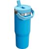 imageStanley IceFlow 20 Flip Straw Tumbler with Handle 30 oz  Twist On Lid and Flip Up Straw  Leak Resistant Water Bottle  Insulated Stainless Steel  BPAFree  ToastAzure