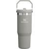 imageStanley IceFlow 20 Flip Straw Tumbler with Handle 30 oz  Twist On Lid and Flip Up Straw  Leak Resistant Water Bottle  Insulated Stainless Steel  BPAFree  ToastAsh