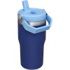 imageStanley IceFlow 20 Flip Straw Tumbler with Handle 30 oz  Twist On Lid and Flip Up Straw  Leak Resistant Water Bottle  Insulated Stainless Steel  BPAFree  ToastLapis