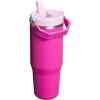 imageStanley IceFlow 20 Flip Straw Tumbler with Handle 30 oz  Twist On Lid and Flip Up Straw  Leak Resistant Water Bottle  Insulated Stainless Steel  BPAFree  ToastViolet Blossom