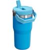 imageStanley IceFlow 20 Flip Straw Tumbler with Handle 30 oz  Twist On Lid and Flip Up Straw  Leak Resistant Water Bottle  Insulated Stainless Steel  BPAFree  ToastAzure