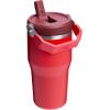 imageStanley IceFlow 20 Flip Straw Tumbler with Handle 30 oz  Twist On Lid and Flip Up Straw  Leak Resistant Water Bottle  Insulated Stainless Steel  BPAFree  ToastChili Red