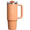 imageSTANLEY Quencher ProTour Flip Straw Tumbler with Leakproof Lid  BuiltIn Straw ampamp Handle  Cupholder Compatible for Travel  Insulated Stainless Steel Cup  BPAFreeOasis Apricot