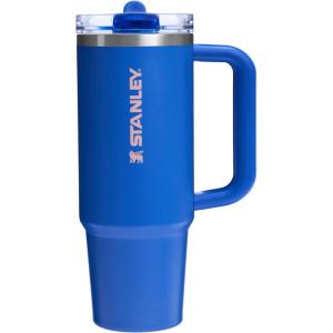 imageSTANLEY Quencher ProTour Flip Straw Tumbler with Leakproof Lid  BuiltIn Straw ampamp Handle  Cupholder Compatible for Travel  Insulated Stainless Steel Cup  BPAFreeOasis Royal Blue