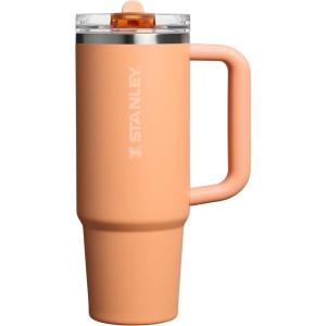 imageSTANLEY Quencher ProTour Flip Straw Tumbler with Leakproof Lid  BuiltIn Straw ampamp Handle  Cupholder Compatible for Travel  Insulated Stainless Steel Cup  BPAFreeOasis Apricot