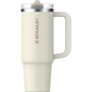imageSTANLEY Quencher ProTour Flip Straw Tumbler with Leakproof Lid  BuiltIn Straw ampamp Handle  Cupholder Compatible for Travel  Insulated Stainless Steel Cup  BPAFreeCream