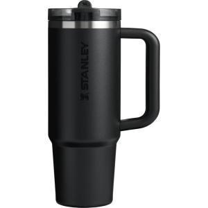 imageSTANLEY Quencher ProTour Flip Straw Tumbler with Leakproof Lid  BuiltIn Straw ampamp Handle  Cupholder Compatible for Travel  Insulated Stainless Steel Cup  BPAFreeBlack