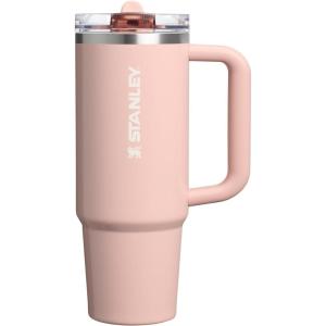 imageSTANLEY Quencher ProTour Flip Straw Tumbler with Leakproof Lid  BuiltIn Straw ampamp Handle  Cupholder Compatible for Travel  Insulated Stainless Steel Cup  BPAFreeOasis Peach Whip Gloss