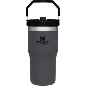 imageStanley IceFlow 20 Flip Straw Tumbler with Handle 30 oz  Twist On Lid and Flip Up Straw  Leak Resistant Water Bottle  Insulated Stainless Steel  BPAFree  ToastCharcoal