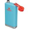 imageStanley Adventure PreParty Flask 8 oz  Leakproof Hip Flask  Hinge Connected Never Lose Cap  Insulated Stainless Steel Liquor Container  BPAFree  Hammertone GreenPool