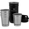 imageStanley Adventure PreParty Nesting Shot Glass Set  4 Shot Glasses in Travel Carrying Case  2 oz Stainless Steel Shooters  BPAFree  Cream GlossMatte Black