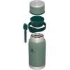 imageStanley Adventure ToGo Food Jar and Spork 24 oz  Vacuum Insulated Thermos Food Container  Wide Mouth Screw On Lid  Packable for Travel  Stainless Steel with Leakproof Lid  BPAFree  Chili RedHammertone Green